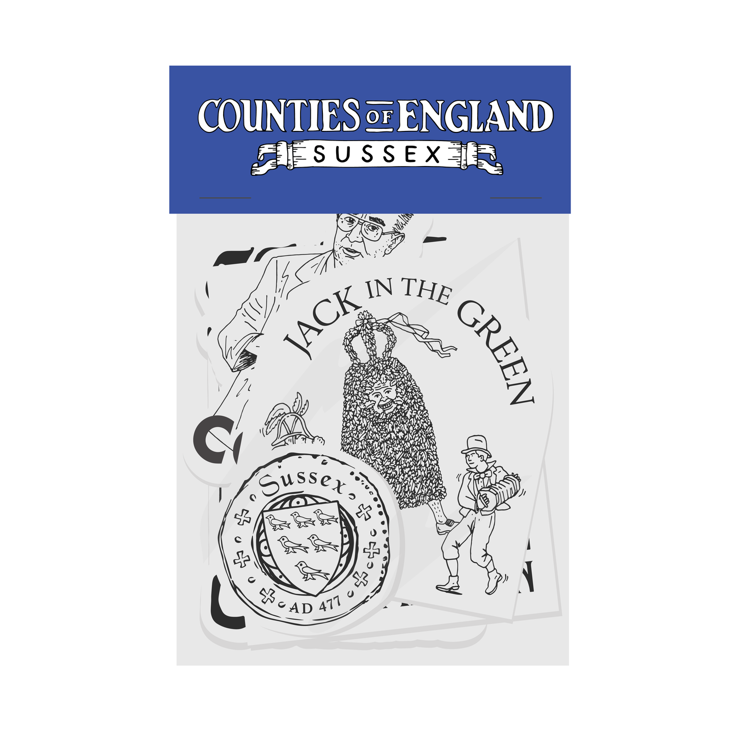 Counties of England SUSSEX Sticker Pack [WHOLESALE]