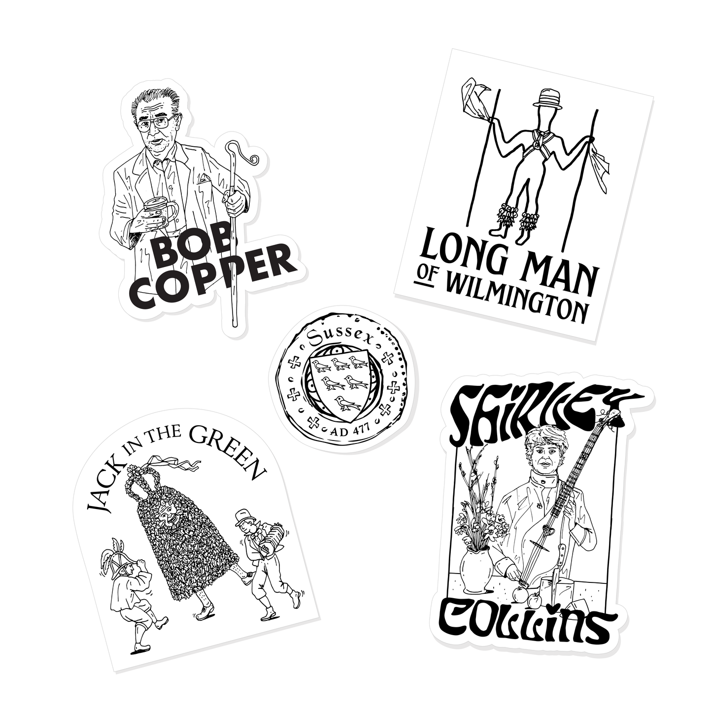 Counties of England SUSSEX Sticker Pack [WHOLESALE]